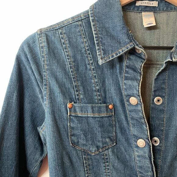 Vintage‎ Jean Denim Dress boho Old Navy women’s size 1 - Picture 5 of 7